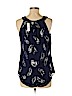 White House Black Market Blue Sleeveless Silk Top Size M - photo 2