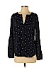 Ann Taylor LOFT 100% Polyester Blue Long Sleeve Blouse Size S - photo 1