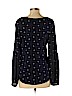 Ann Taylor LOFT 100% Polyester Blue Long Sleeve Blouse Size S - photo 2
