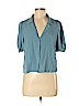Zara Blue Short Sleeve Blouse Size M - photo 1