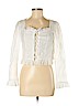 H&M 100% Cotton White Long Sleeve Blouse Size 6 - photo 1