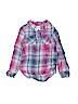 Mudd 100% Cotton Plaid Blue Long Sleeve Top Size 12 - photo 1