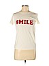Unbranded 100% Cotton Ivory Short Sleeve T-Shirt Size EU 38 / US 8 - photo 1