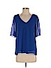Banana Republic 100% Polyester Blue Short Sleeve Blouse Size XS - photo 1
