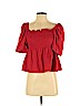H&M Red Short Sleeve Blouse Size S - photo 1