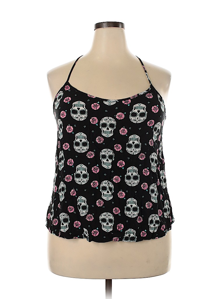 No Boundaries 100% Rayon Black Sleeveless Blouse Size 19 - photo 1