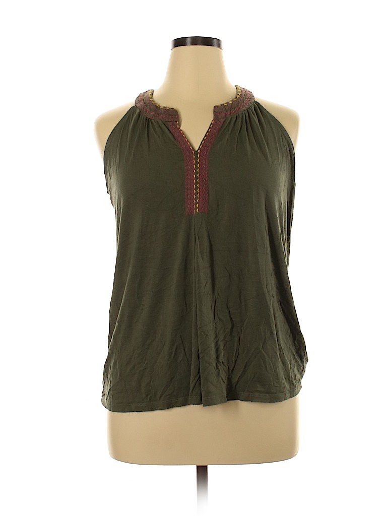 Cable & Gauge Green Sleeveless Top Size XL - photo 1