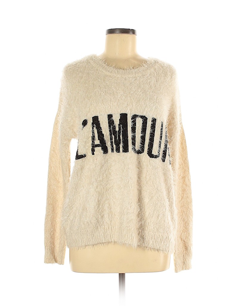 Forever 21 White Pullover Sweater Size M - photo 1