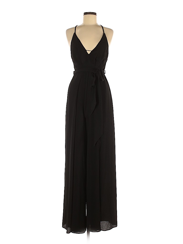 Lulu's 100% Polyester Black Jumpsuit Size M - photo 1