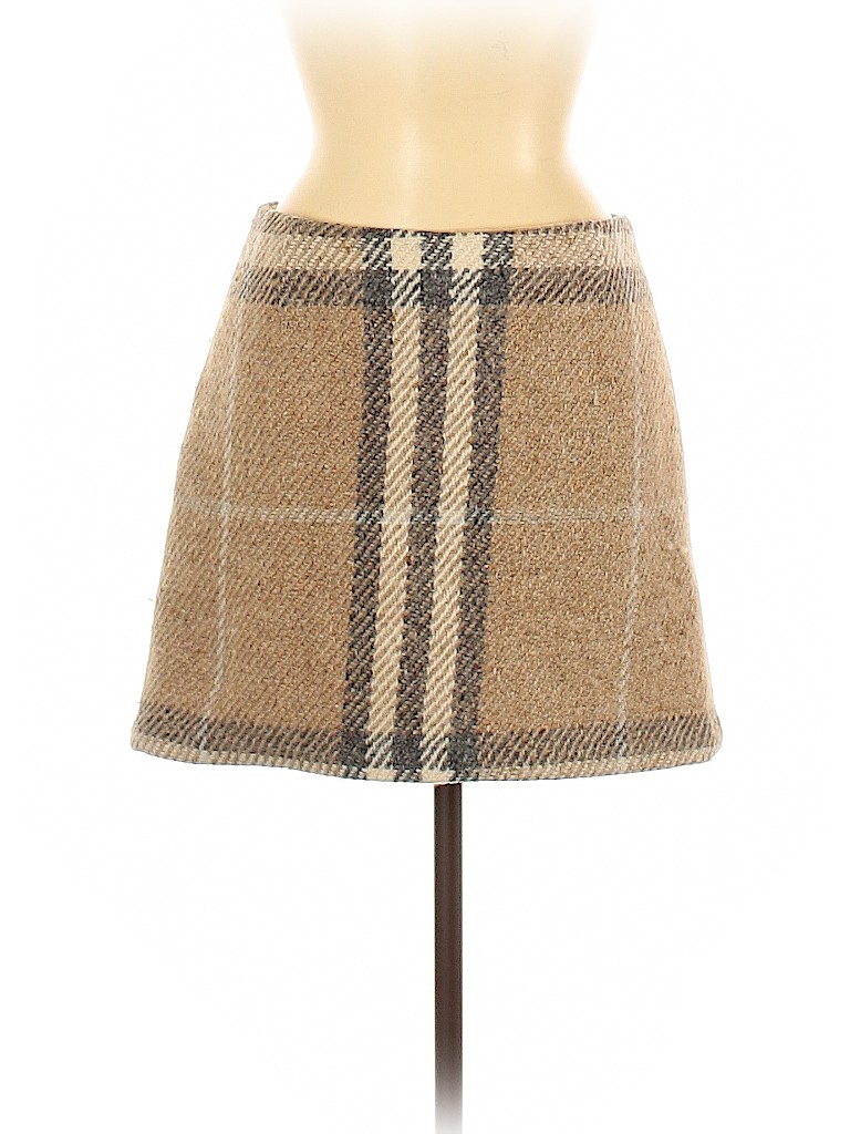 Burberry 100% Wool Tan Wool Skirt Size 6 - photo 1