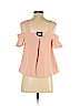 Topshop 100% Polyester Pink Short Sleeve Blouse Size 2 - photo 2
