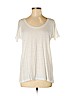 Lou & Grey 100% Linen White Short Sleeve T-Shirt Size M - photo 1