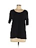 Ann Taylor LOFT 100% Cotton Black Short Sleeve Top Size M - photo 1
