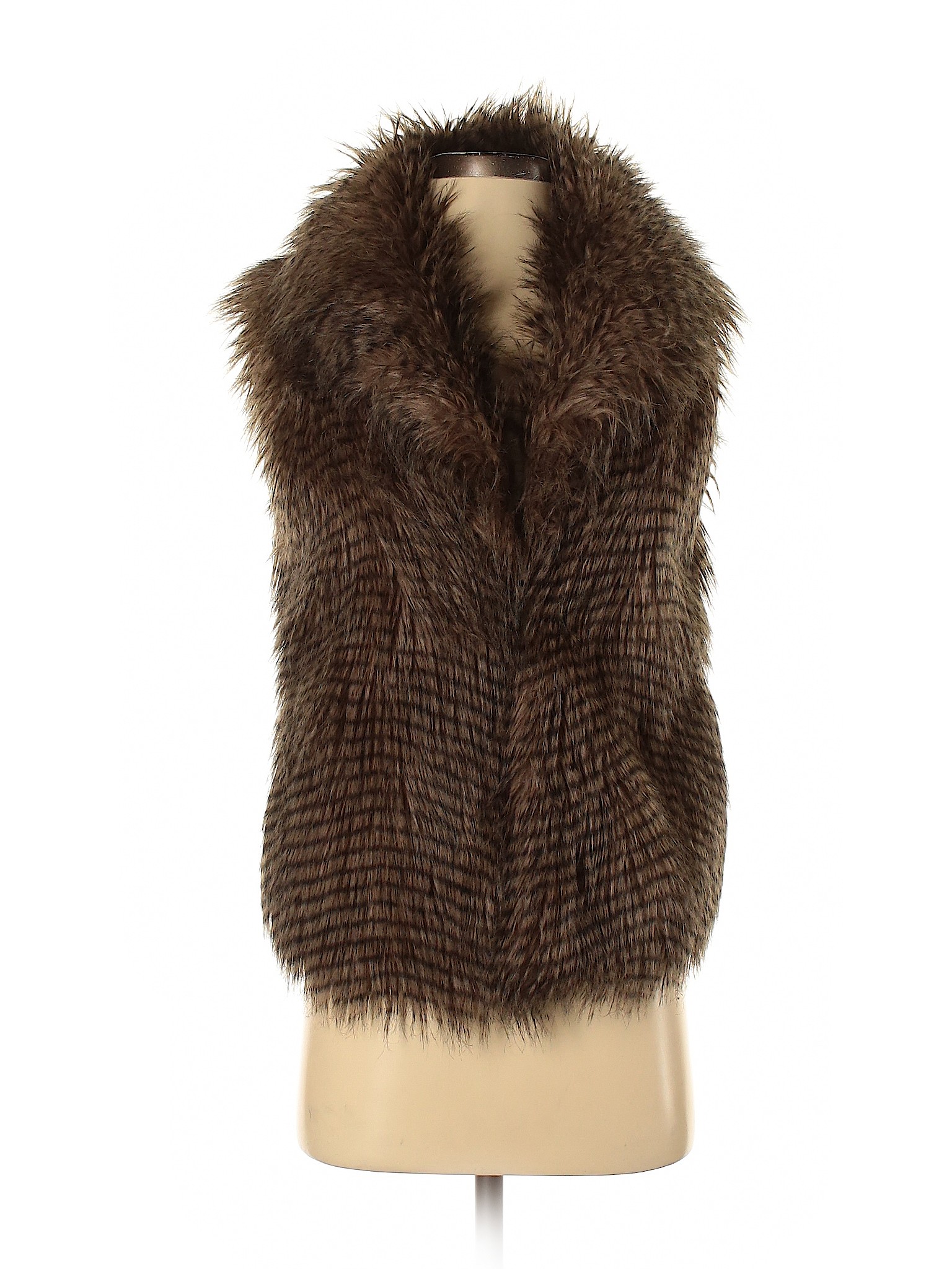 Jack. Women Brown Faux Fur Vest S | eBay