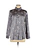 Banana Republic 100% Polyester Gray Long Sleeve Blouse Size M - photo 1