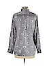 Banana Republic 100% Polyester Gray Long Sleeve Blouse Size M - photo 2