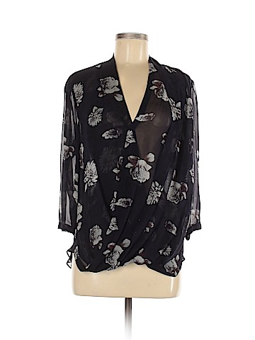 Babaton Long Sleeve Silk Top (view 1)