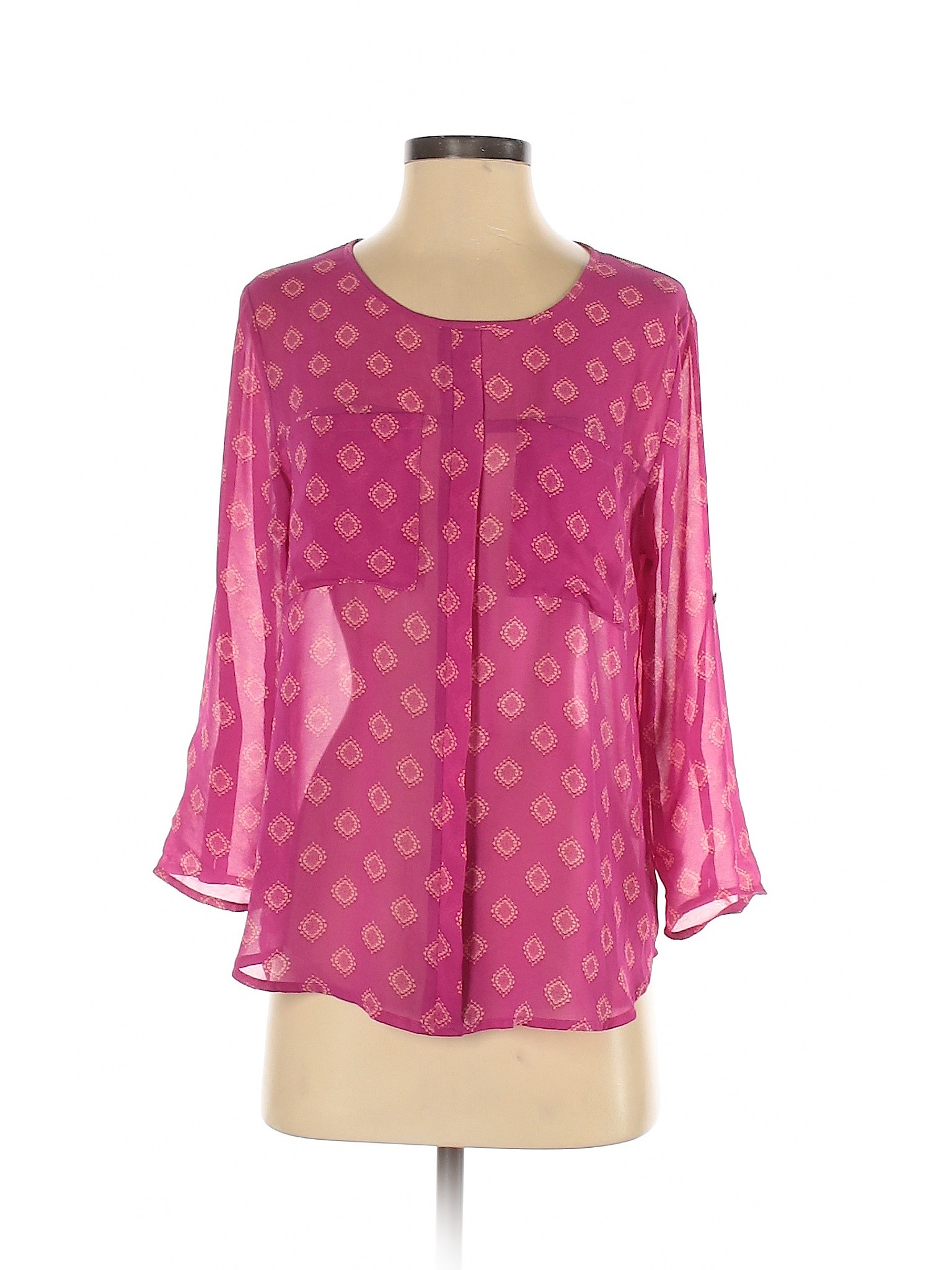 Papermoon Women Pink 3/4 Sleeve Blouse S | eBay