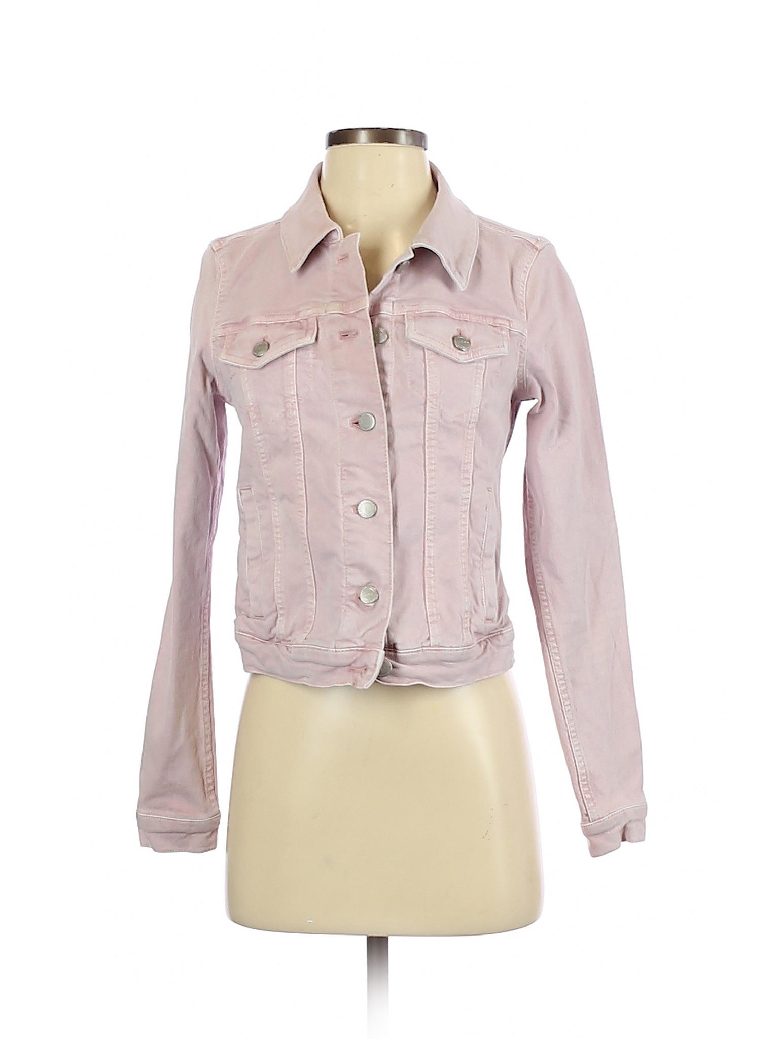 Ann Taylor LOFT Pink Denim Jacket Size XS - 77% off | thredUP