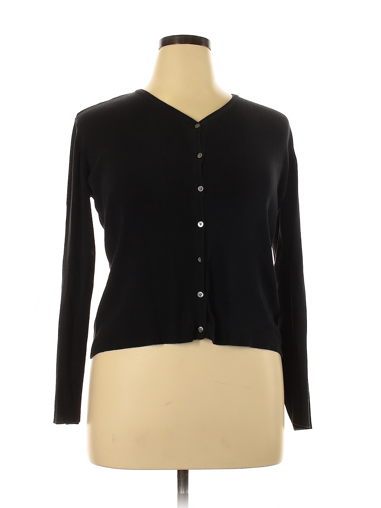 Caslon Women Black Silk Cardigan XL | eBay