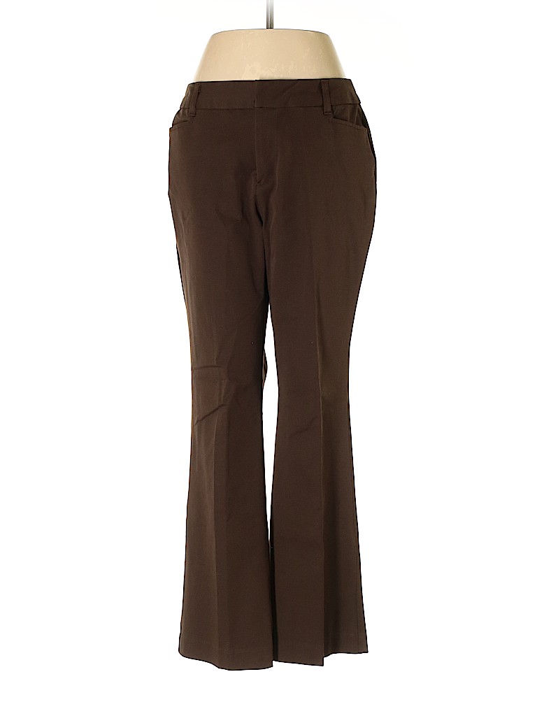 St. John's Bay Solid Brown Dress Pants Size 10 - 91% off | thredUP