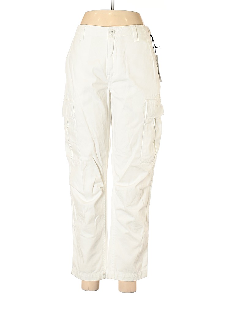 RE/DONE 100% Cotton Solid White Cargo Pants 28 Waist - 69% off | thredUP