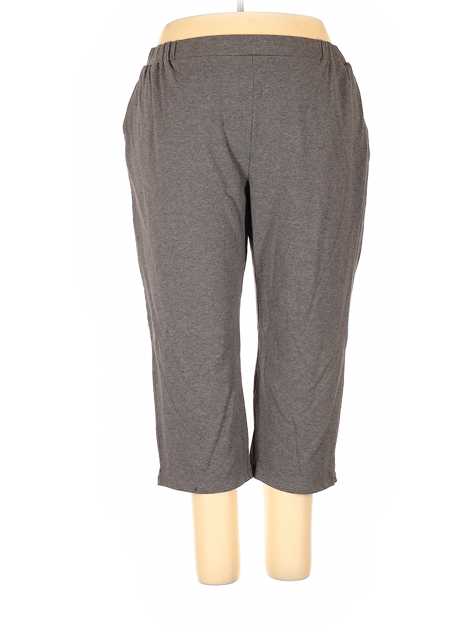 Terra & Sky Solid Gray Casual Pants Size 20 - 22 (Plus) - 66% off | thredUP