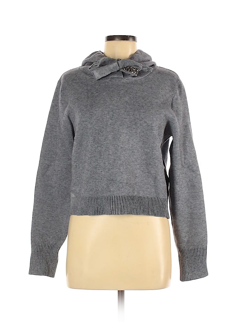 Zara Solid Gray Pullover Hoodie Size M - 60% off | thredUP