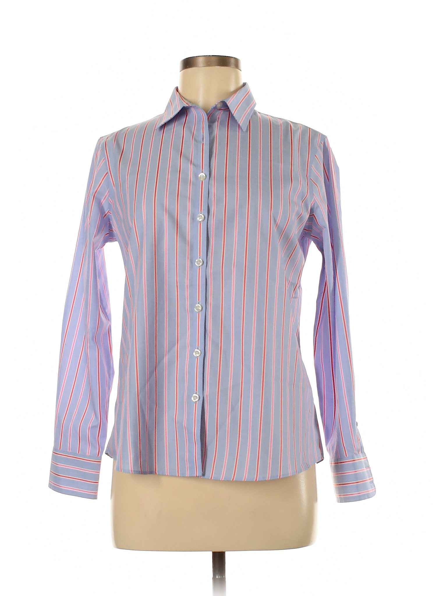 NWT Lands' End Women Purple Long Sleeve Button-Down Shirt 6 Petites | eBay
