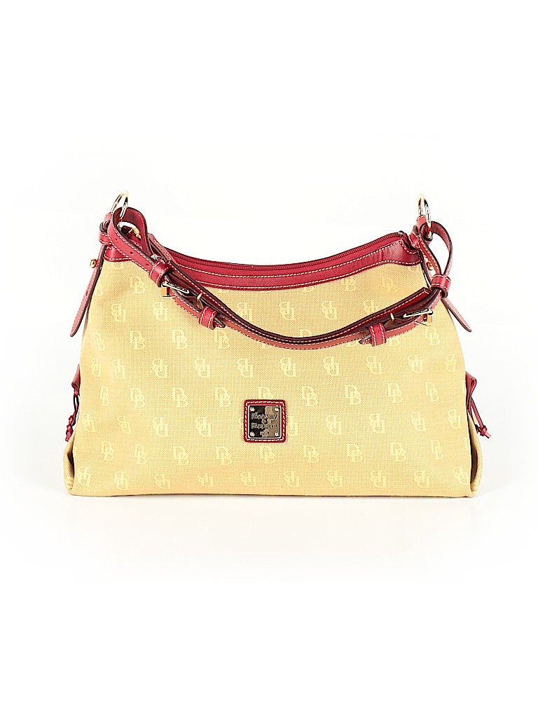 Dooney & Bourke 100% Canvas Color Block Yellow Tan Shoulder Bag One ...