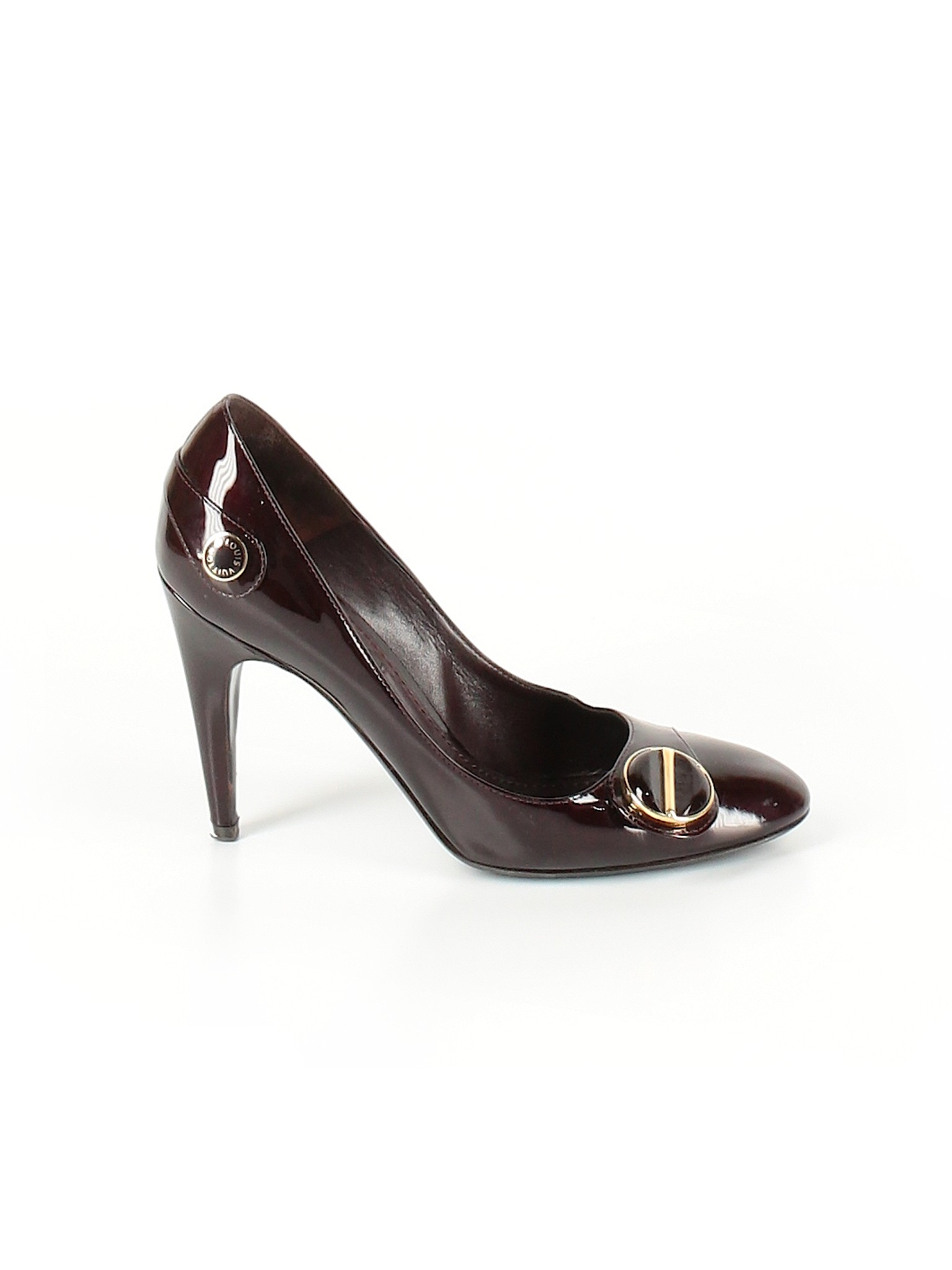 Louis Vuitton Solid Burgundy Heels Size 36 (EU) - 83% off | thredUP
