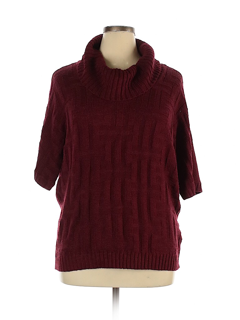 DressBarn Solid Red Turtleneck Sweater Size XL - 70% off | thredUP