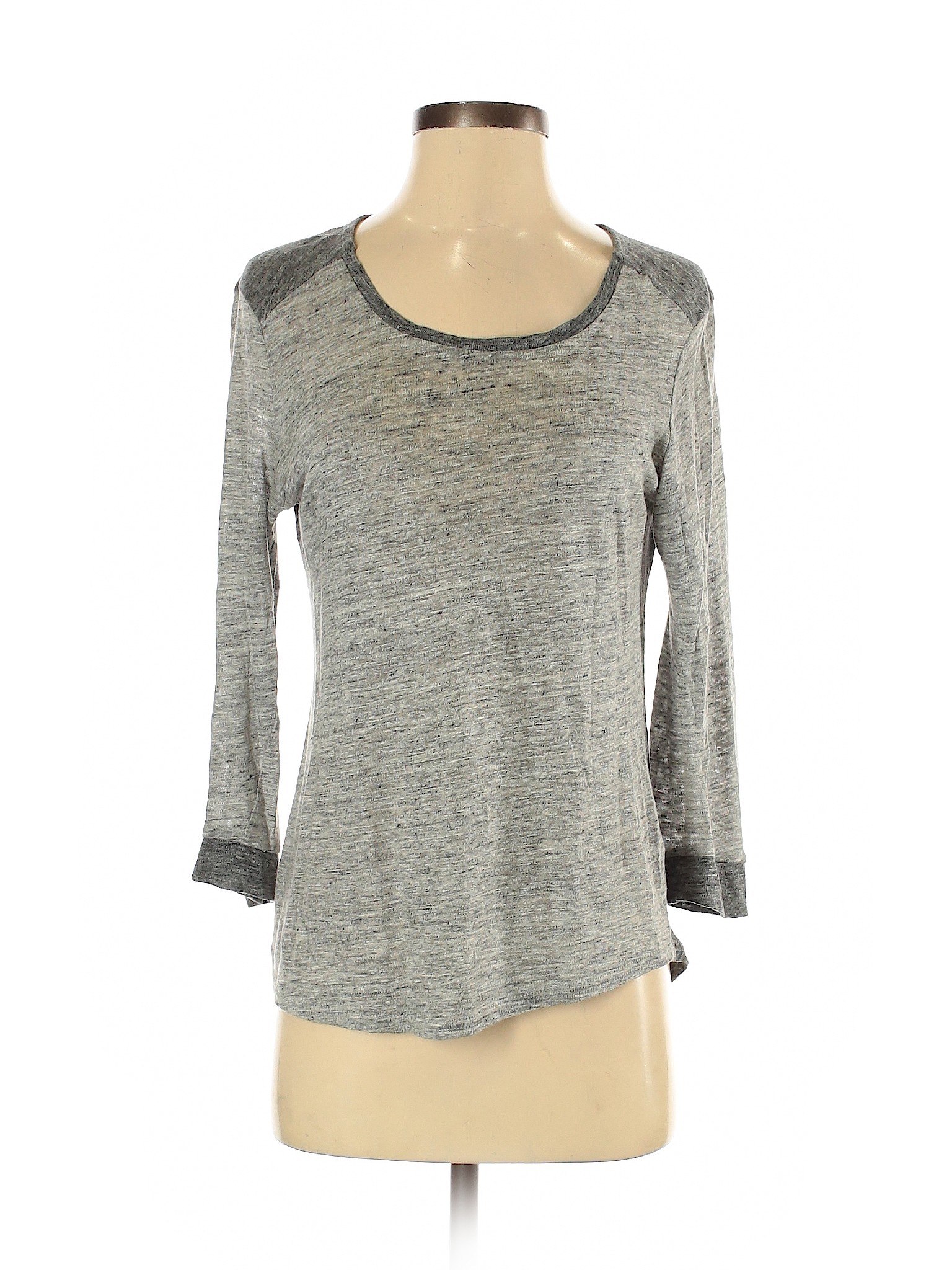 Philosophy Republic Clothing Women Gray 3/4 Sleeve T-Shirt S | eBay