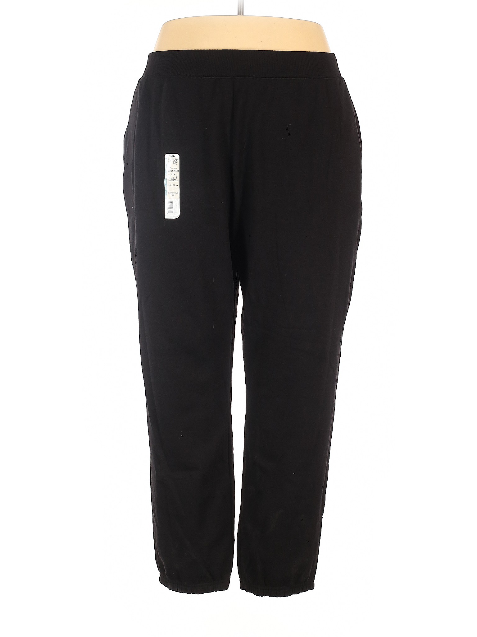 Terra & Sky Solid Black Sweatpants Size 3X (Plus) - 38% off | thredUP