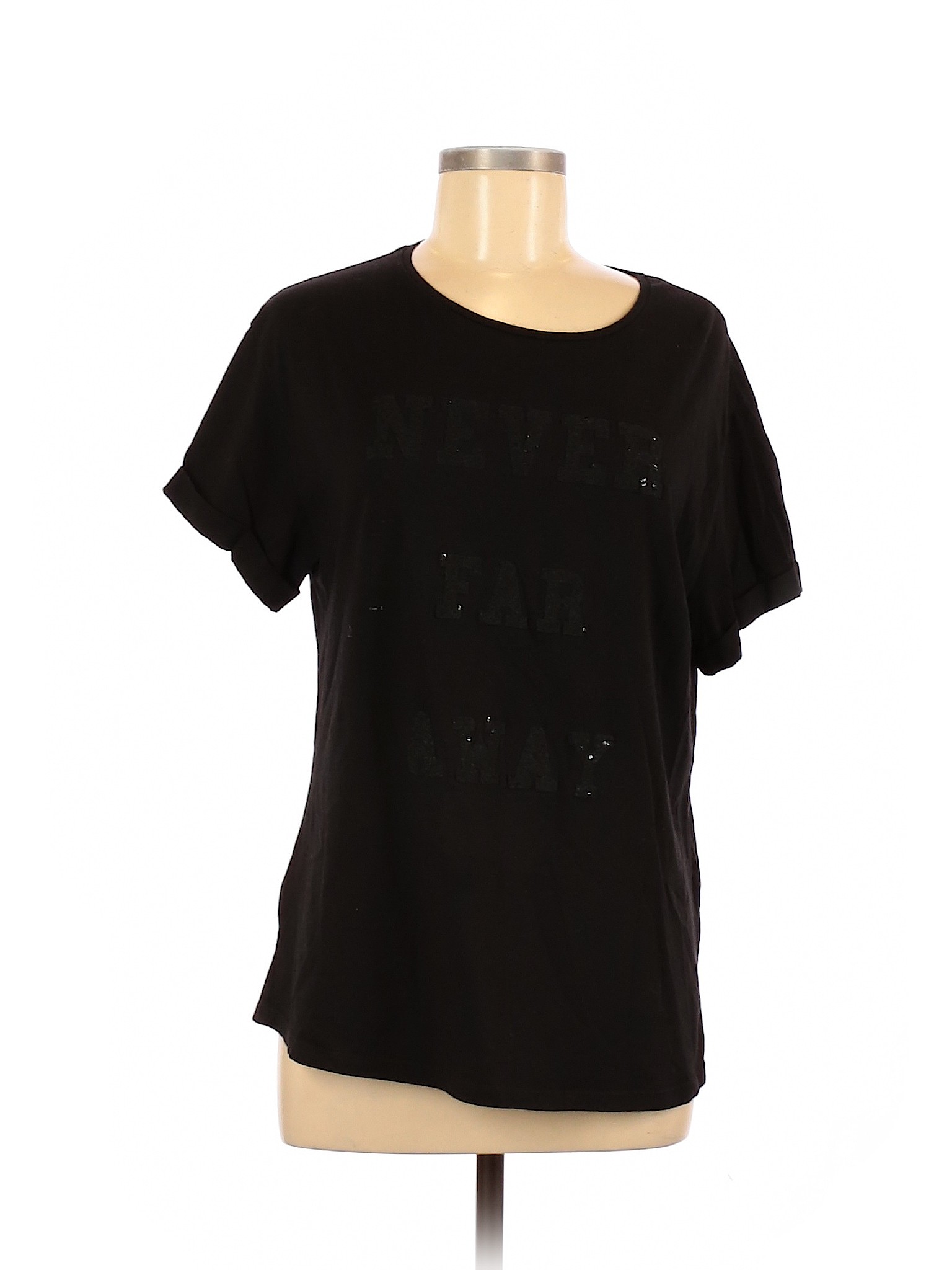 Zara Collection Women Black Short Sleeve T-Shirt 6 | eBay