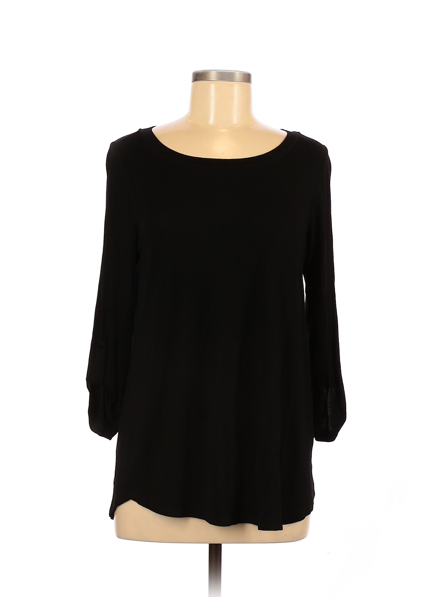 Cupio Solid Black 3/4 Sleeve T-Shirt Size M - 76% off | thredUP