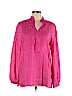 Lauren by Ralph Lauren 100% Linen Pink Long Sleeve Blouse Size L - photo 1