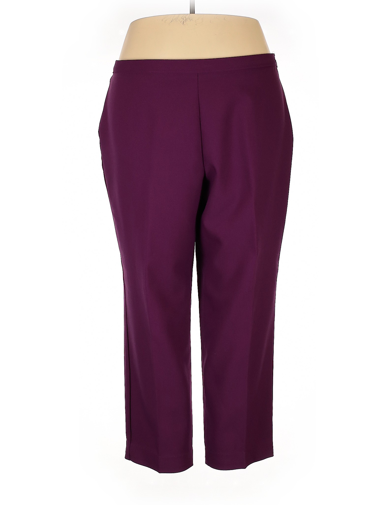 Bend Over 100% Polyester Solid Purple Dress Pants Size 28 (Plus) - 53% ...