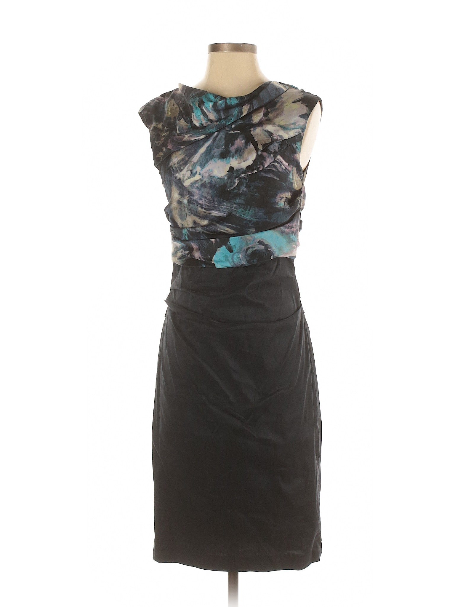Saks Fifth Avenue Women Black Casual Dress 2 | eBay