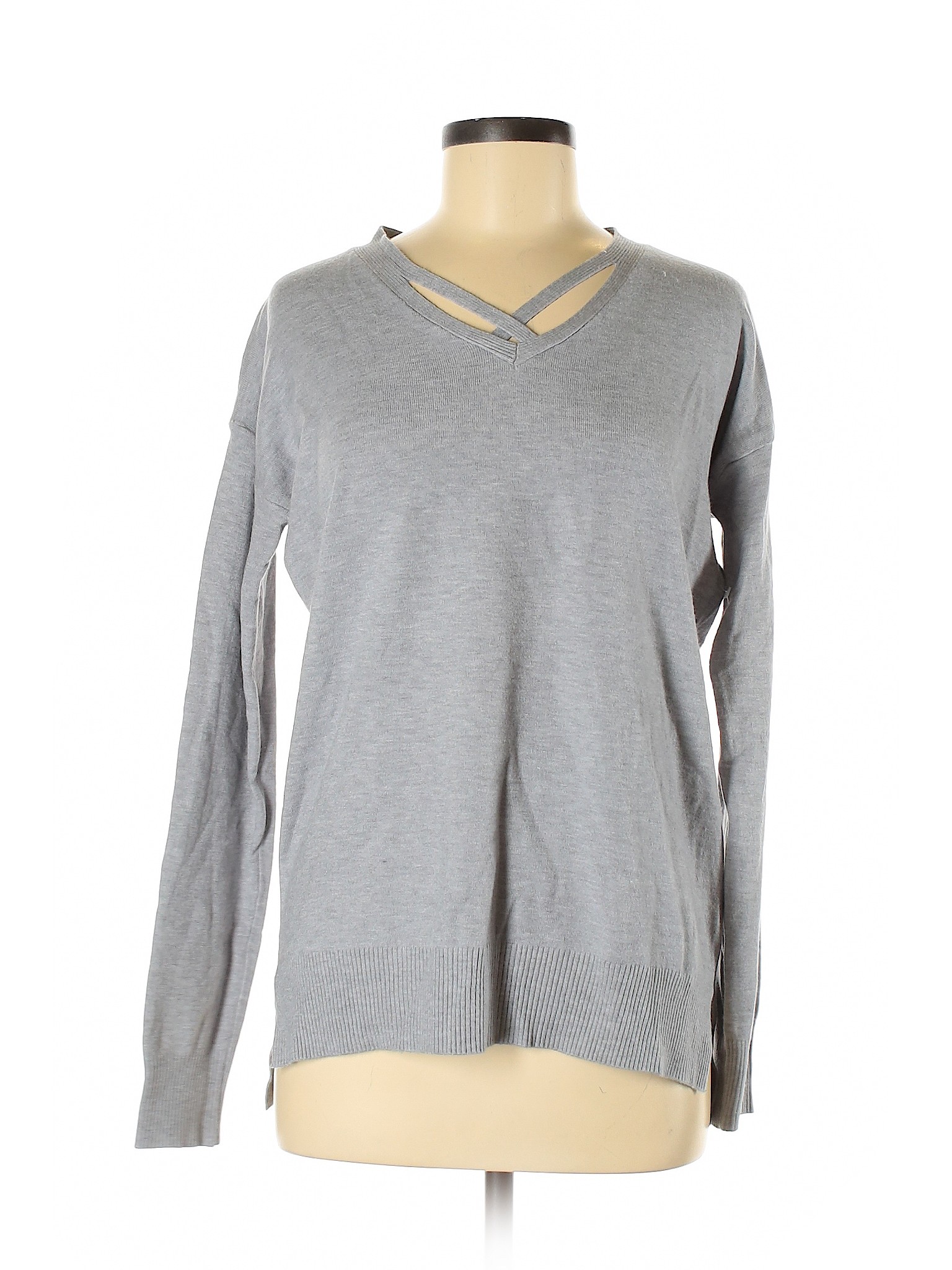 Pink Clover Women Gray Pullover Sweater M | eBay