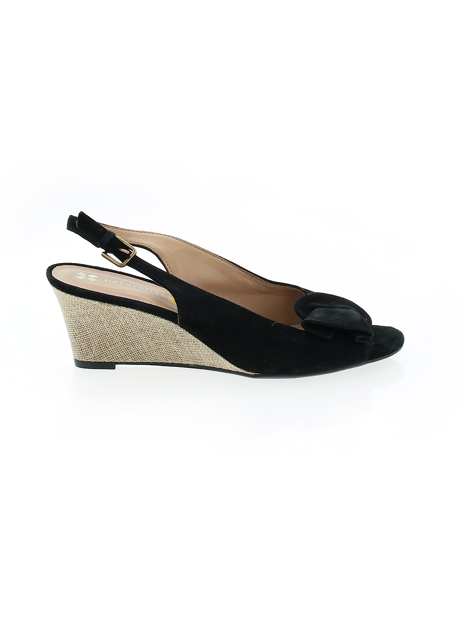 naturalizer black wedges