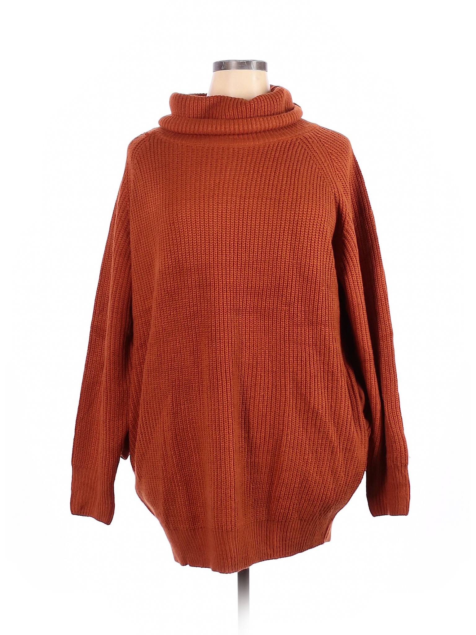 Unbranded Women Orange Turtleneck Sweater XL | eBay