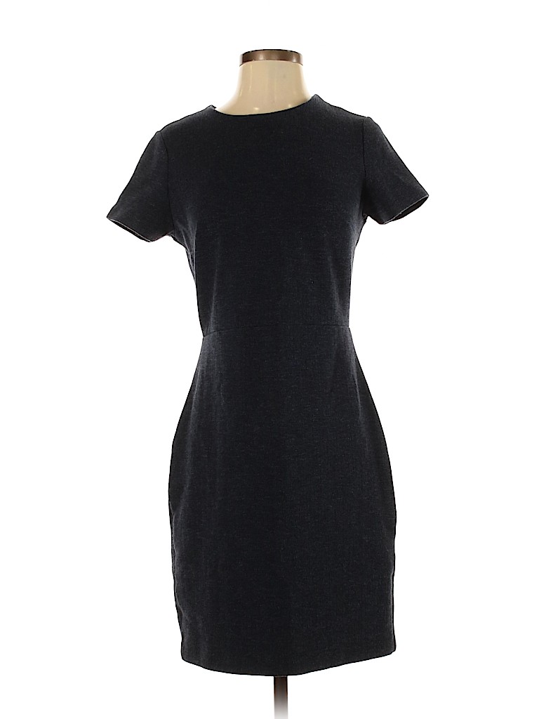 Banana Republic Factory Store 100 Polyester Solid Blue Casual Dress