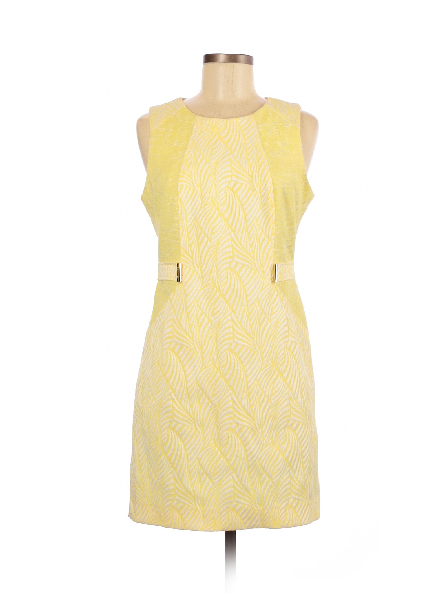 Calvin Klein Women Yellow Casual Dress 8 | eBay