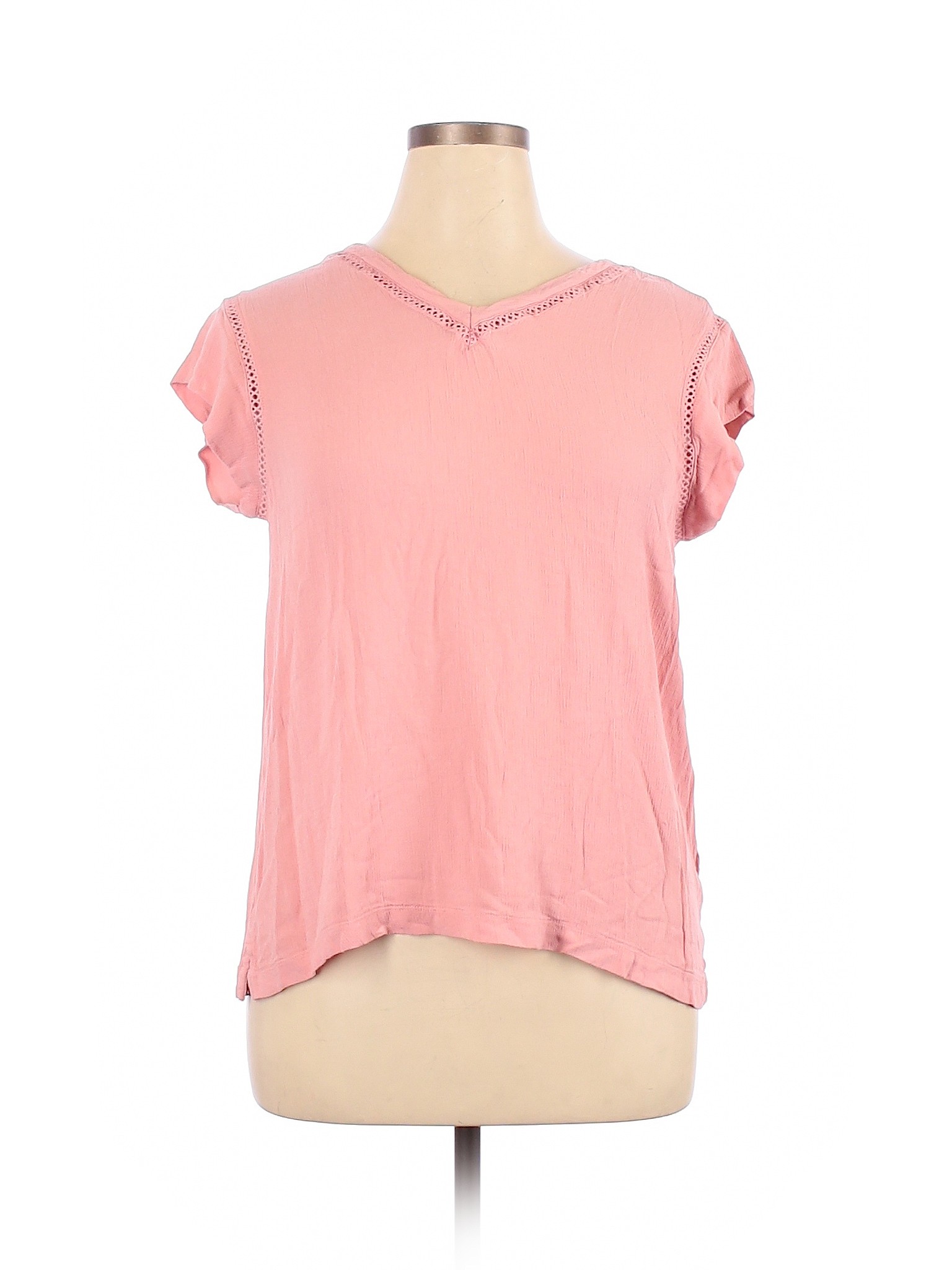 Buffalo by David Bitton Women Pink Short Sleeve Blouse L | eBay