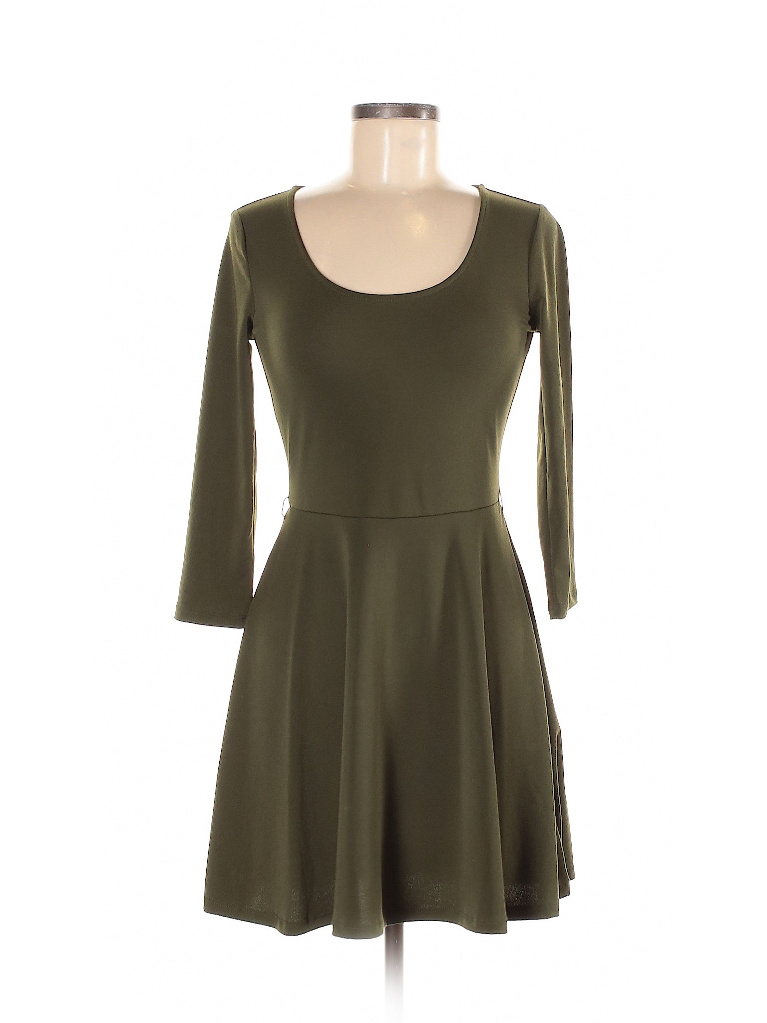 Forever 21 Solid Green Casual Dress Size M - 71% off | thredUP