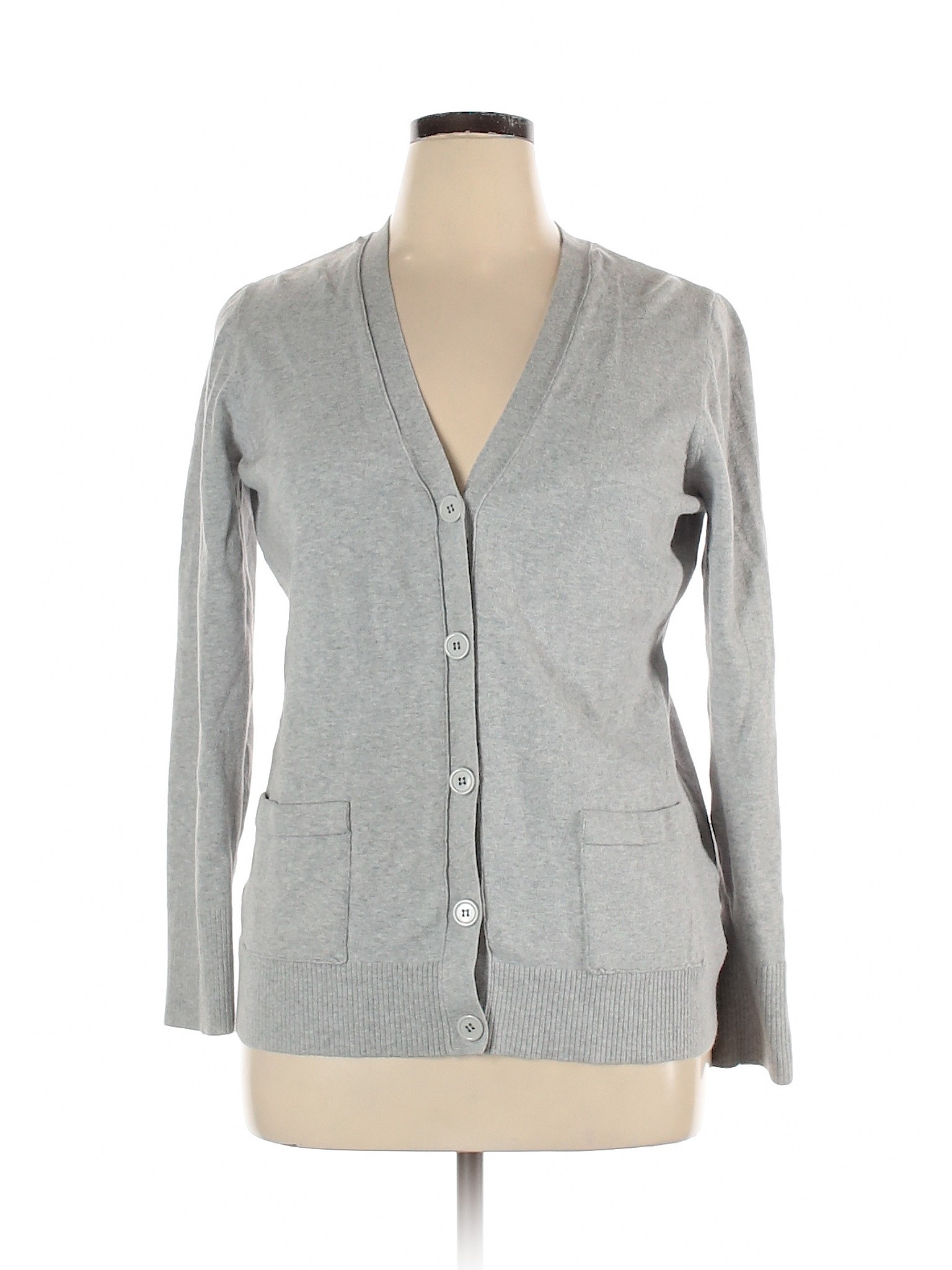 Faded Glory Women Gray Cardigan XL | eBay