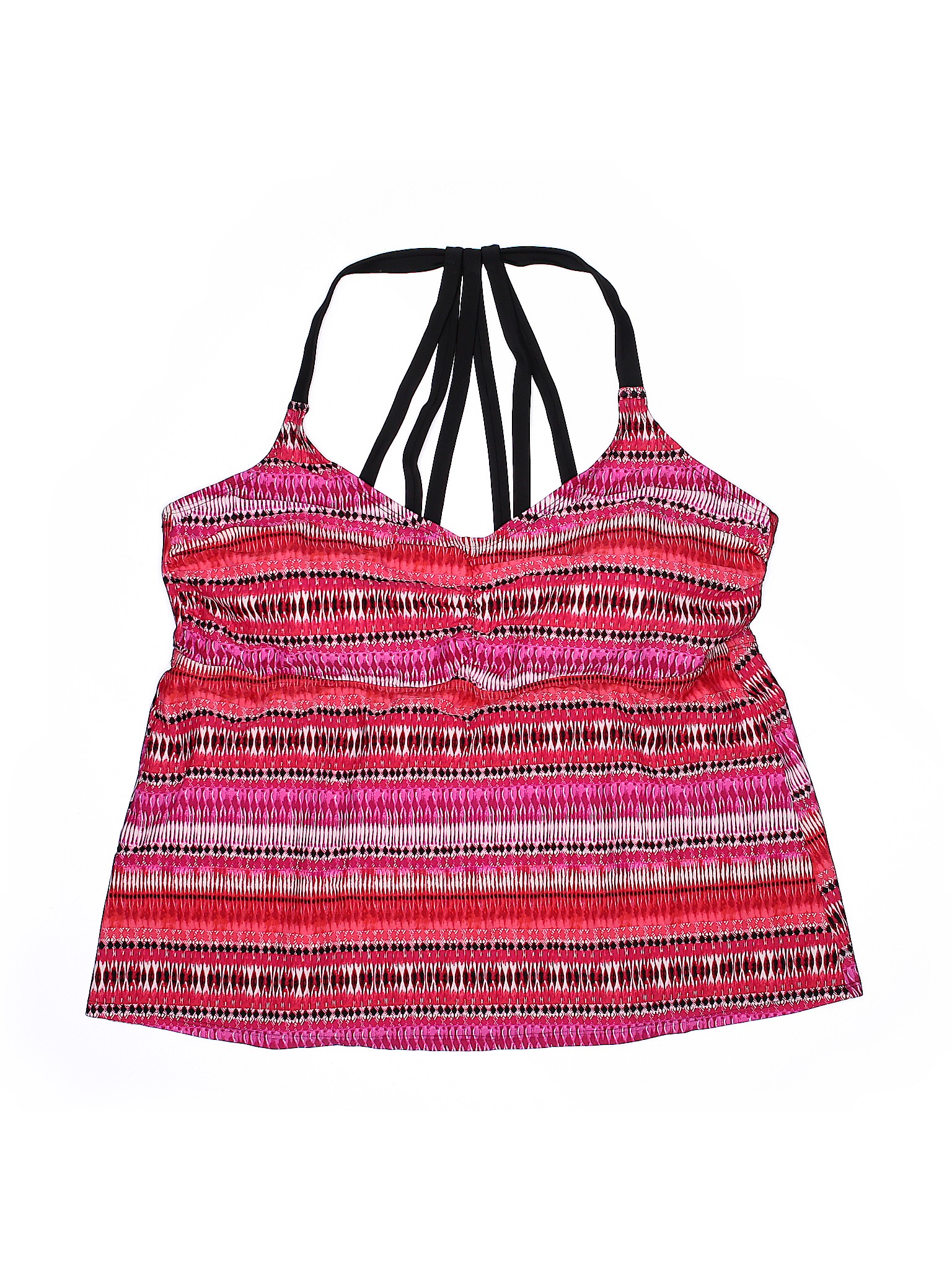 Ava & Viv 100% Recycled Polyester Stripes Pink Swimsuit Top Size 22 ...