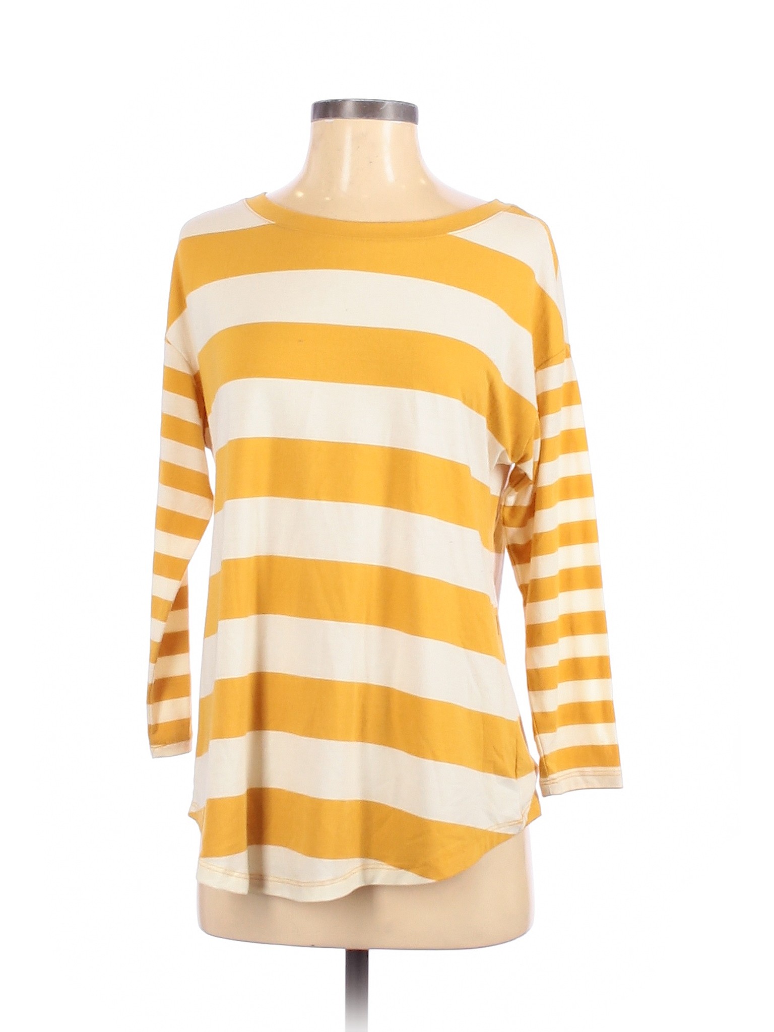 Maurices Women Yellow 3/4 Sleeve T-Shirt S | eBay
