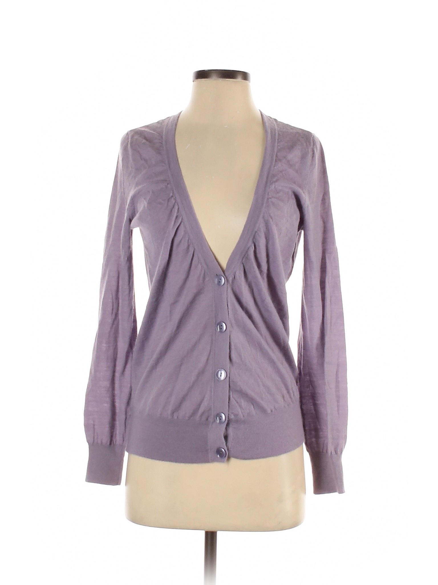 Ann Taylor LOFT Women Purple Wool Cardigan M | eBay